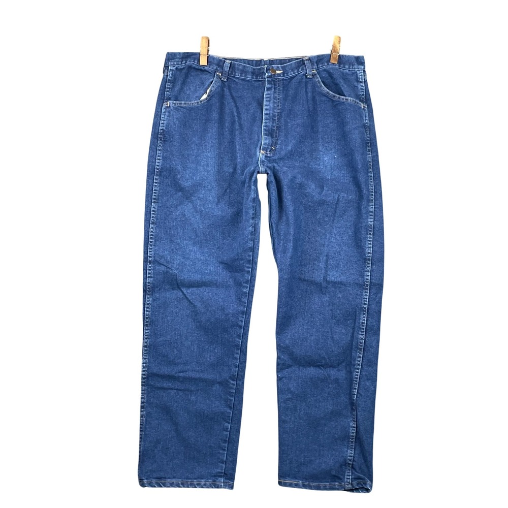Wrangler Regular Fit Jeans Mens 40x29 Blue Denim Straight Leg Western Workwear